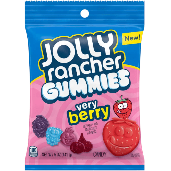 Jolly Rancher Gummies Very Berry Peg Bag - fructe de pădure 141g